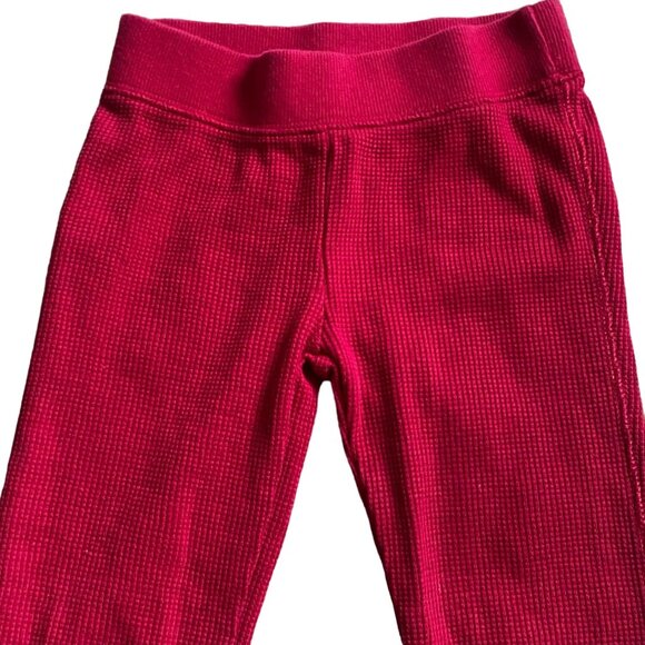 Gymboree Girls Thermal Style Pants W/ Button Accents-Red-Size 5-GUC - Picture 3 of 5